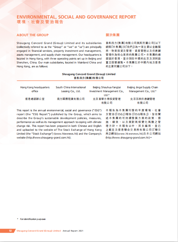 2021年环境、社会及管治报告